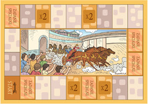 gry planszowe - historia dla klas 4-6 - plansza do gry starożytny Rzym