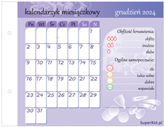 kalendarzyk miesiączkowy
