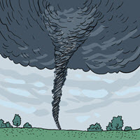 Kofenek poznaje planetę Ziemię - Ilustracja do odcinka 164: Tornado - Trąba powietrzna 